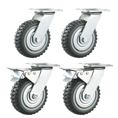 uyoyous Schwerlastrollen Set 4 Stéck 150mm 2 mit Bremse Traglast 1400kg