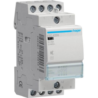 Hager ESC425S Schétz 25A 4 Schließer 230V Schalldämpfer