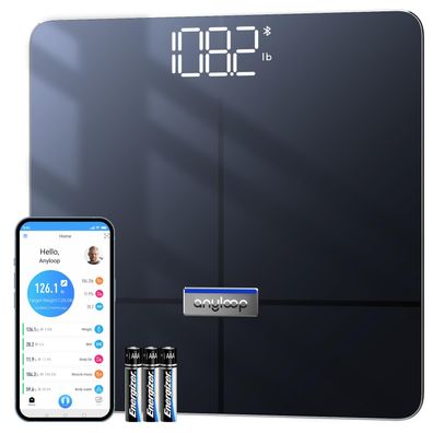 anyloop Körperfettwaage Bluetooth mit App 180 kg Dunkelblau