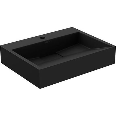 Mexen Ava Aufsatzwaschbecken 50x38 cm Konglomerat Schwarz mit Gewindebohrung