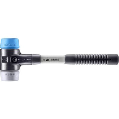 HALDER Simplex Schonhammer Ø 60 mm TPE-soft blau / TPE-mid grau mit verstärktem