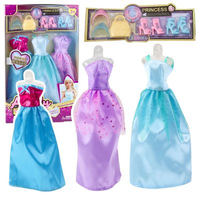 Lean Anlili Puppe Kleid Set Schuhe Handtasche Kronen Zubehör 9 El