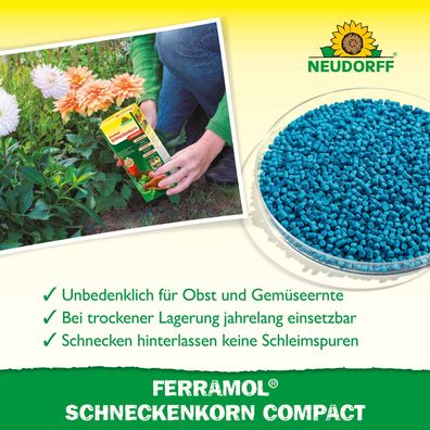 Neudorff Ferramol Schneckenkorn - 500 g 1 kg 2 kg Eisen-III-Phosphat