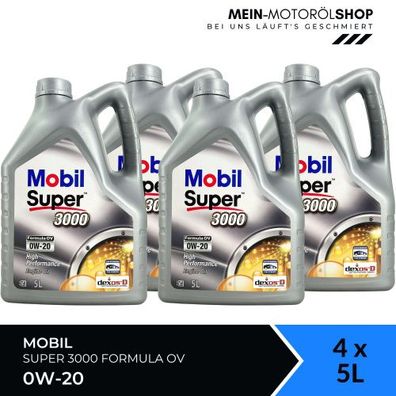 Mobil Super 3000 Formula OV 0W-20 4x5 Liter