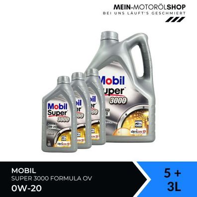 Mobil Super 3000 Formula OV 0W-20 5 + 3 Liter