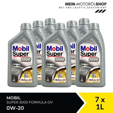 Mobil Super 3000 Formula OV 0W-20 7x1 Liter