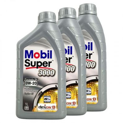 Mobil Super 3000 Formula OV 0W-20 3x1 Liter