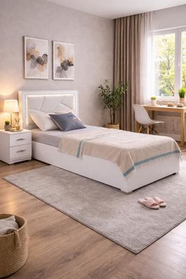 Stilvolles Jugendzimmer-Set 2-tlg. – Bett & Nachttisch modern