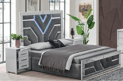 Schlafzimmer-Set 3-tlg. – Bett & 2 Nachttische im eleganten Design