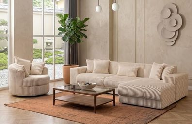 Wohnzimmer Bubble Set Moderner Stil Weiß Holzgestell Entspannend Elegant