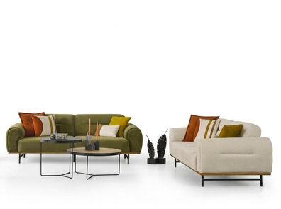 Wohnzimmer Set Moderner Stil Grüne Farbe Elegantes Design Weiches Sofa