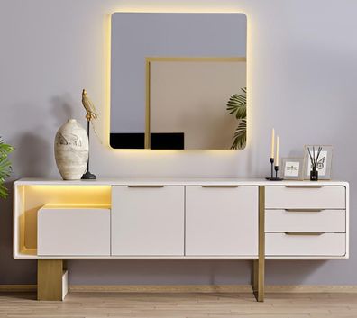 Sideboard mit Spiegel Modernes Designer Möbel Set
