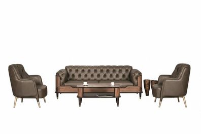 Modernes Sofa Set 3-Sitzer 2 Sessel Couchtisch für Ihr Wohnzimmer