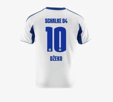 FC Schalke 04 Auswärtstrikot 10 Dzeko Weiß 2025/2026 Größen S-XXXL Neu