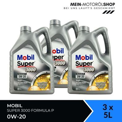 Mobil Super 3000 Formula P 0W-20 3x5 Liter