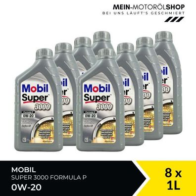 Mobil Super 3000 Formula P 0W-20 8x1 Liter