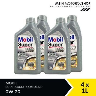 Mobil Super 3000 Formula P 0W-20 4x1 Liter