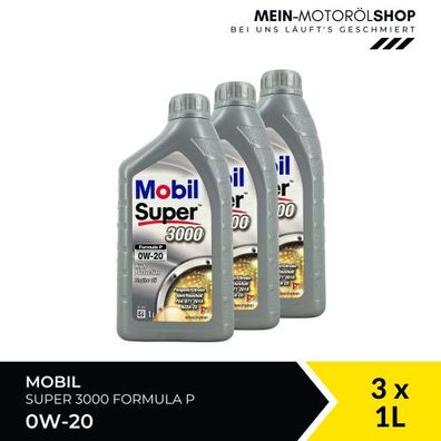 Mobil Super 3000 Formula P 0W-20 3x1 Liter