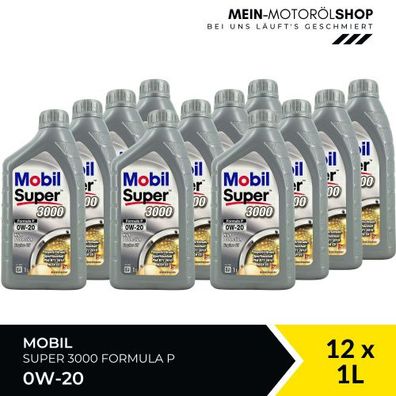 Mobil Super 3000 Formula P 0W-20 12x1 Liter