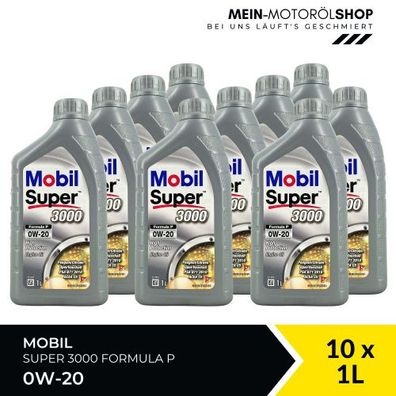 Mobil Super 3000 Formula P 0W-20 10x1 Liter