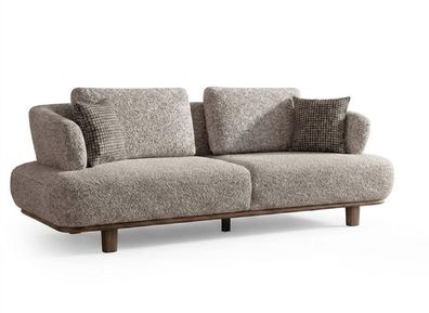 Sofa Modern Grau Elegant Dreisitzer Wohnzimmer Polster Design Sofa