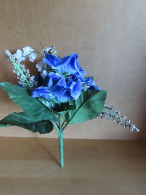 Künstlicher Blumenstrauß blau Rosen ca. 23 cm H