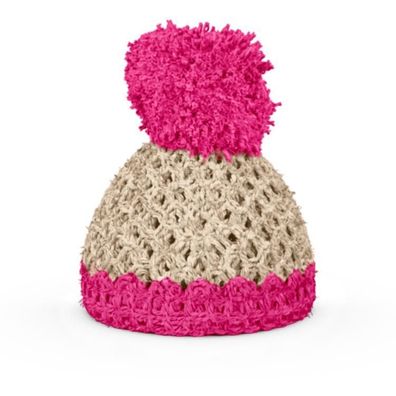 Eierbecher Mütze, Elfenbein / Magenta , T01.55.33 1 St