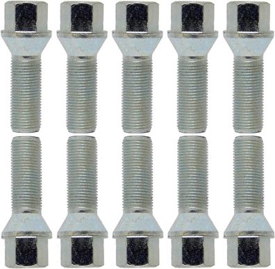 10x Radschrauben M12x1.25 26mm Kegelbund 60° Silber Für Citroën AX 4x4 Berlingo I I