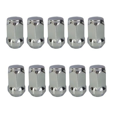 10x Radmuttern M12x1.25 34mm Kegelbund Geschlossen 60° Chrom Für Datsun GO AD0 GO