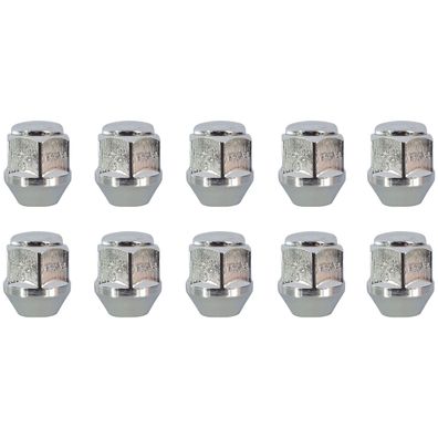 10x Radmuttern M12x1.25 25mm Kegelbund Geschlossen 60° Chrom Für TOYOTA Rumion Urban