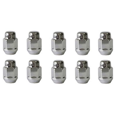 10x Radmuttern M12x1.25 34mm Kegelbund Geschlossen 60° Chrom Für NISSAN 100NX