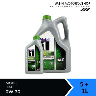 Mobil 1 ESP 0W-30 5 + 1 Liter