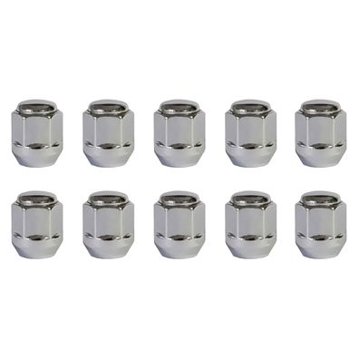10x Radmuttern M12x1.5 25mm Kegelbund Geschlossen 60° Chrom Für FORD Fiesta IV 96 V