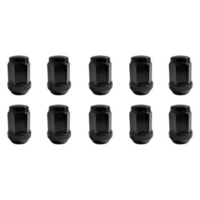 10x Radmuttern M12x1,5 35mm Kegelbund 60° Schwarz Für Chevrolet Aveo T3 Captiva