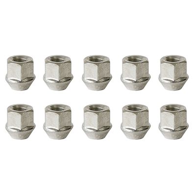 10x Offene Radmuttern M12x1.5 24mm Kegelbund 60° Chrom Für KIA Bongo II Iii 4x4 Joice