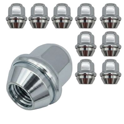 10x Radmuttern M12x1,5 31mm Kegelbund Geschlossen 60° Chrom Für VOLVO C30 Electric