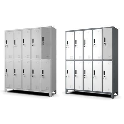 Metallschrank Mehrzweckschrank Kleiderschrank Sozialraumschrank 10 Fächer