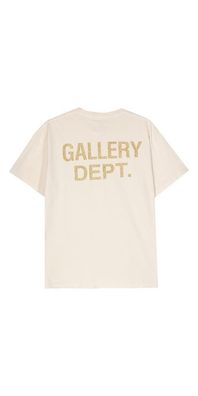 Gallery Dept. Breaking News Logo T Shirt Beige Unisex
