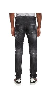 Dsquared2 Slim Fit Jeans Distressed Herren schwarz Designer Denim