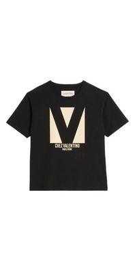 Valentino Garavani Logo Print T Shirt Schwarz Herren