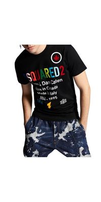 Dsquared2 Rainbow T Shirt Herren schwarz