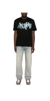 Amiri T-Shirt mit Drachen Print Schwarz Herren