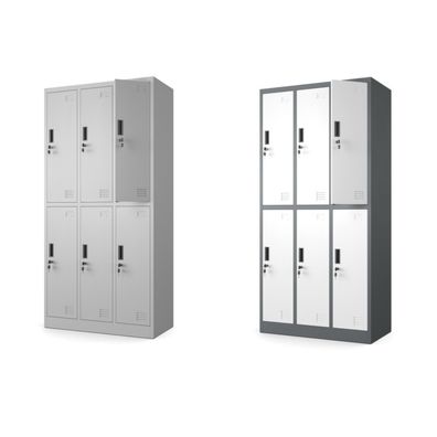 Metallschrank Mehrzweckschrank Kleiderschrank Sozialraumschrank 6 Fächer