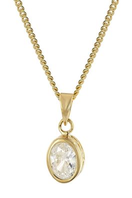 trendor Schmuck Damen-Kette 925 Silber Vergoldet mit Zirkonia-Anhänger 21892