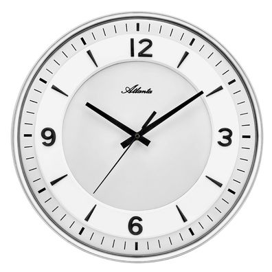 Atlanta Wanduhr Quarz Silberfarben 4551/19