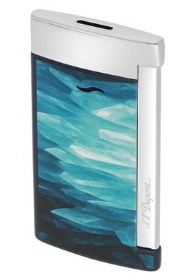 S.T. Dupont Feuerzug Slim 7 Geode Chromfarben/Blau 027035
