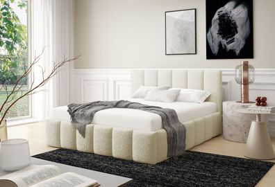 Furnistar Polsterbett LINO mit Bettkasten, Doppelbett mit Stauraum und Lattenrost