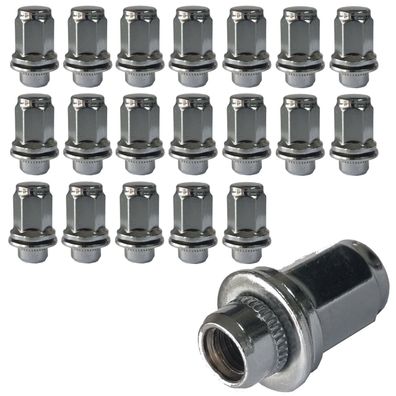 20x Radmuttern M12x1.5 47mm Flachbund Chrom Für Lexus ES Iii GS I GS