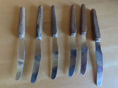 Messer Obstmesser mit Holzgriff Solingen 6St
