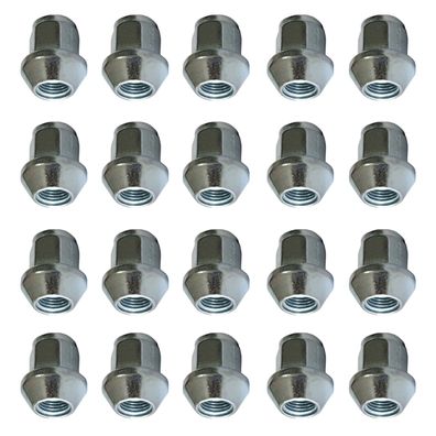 20x Radmuttern M12x1.25 28mm Kegelbund Geschlossen 60° Chrom Für Daewoo Matiz M1 M2